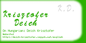 krisztofer deich business card